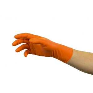 Ansell Microflex 93-856 Disposable Powder-Free Orange Nitrile Gloves