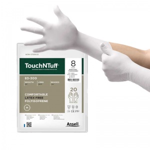 Ansell TouchNTuff 83-300 Disposable Polyisoprene Gloves