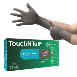 Ansell TouchNTuff 93-250 Long-Cuff Disposable Nitrile Gloves - Money Off!