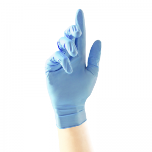 Unigloves Fortified GF001 AntiMicrobial Blue Nitrile Gloves