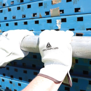 Delta Plus FBN49 - Guanti Di Lavoro In Pelle Bovina, Taglia 10/XL, Antiscivolo E Resistenti, Per Giardinaggio, Edilizia E Logistica