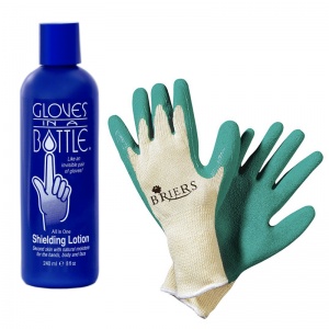Gloves in a Bottle and Briers General Gardening Gloves Summer Gardening Bundle