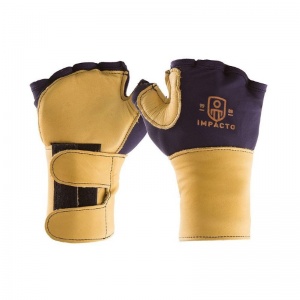 Impacto 704-20 Grain Leather Fingerless Gloves with Wrist Support