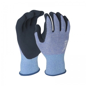 Juba H265NT Nature Recycled Polyester Blue Latex-Coated Safety Gloves