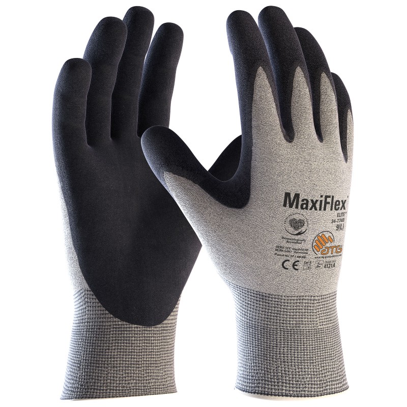 MaxiFlex Elite Ultra ESD Grip Gloves 34774B SafetyGloves.co.uk