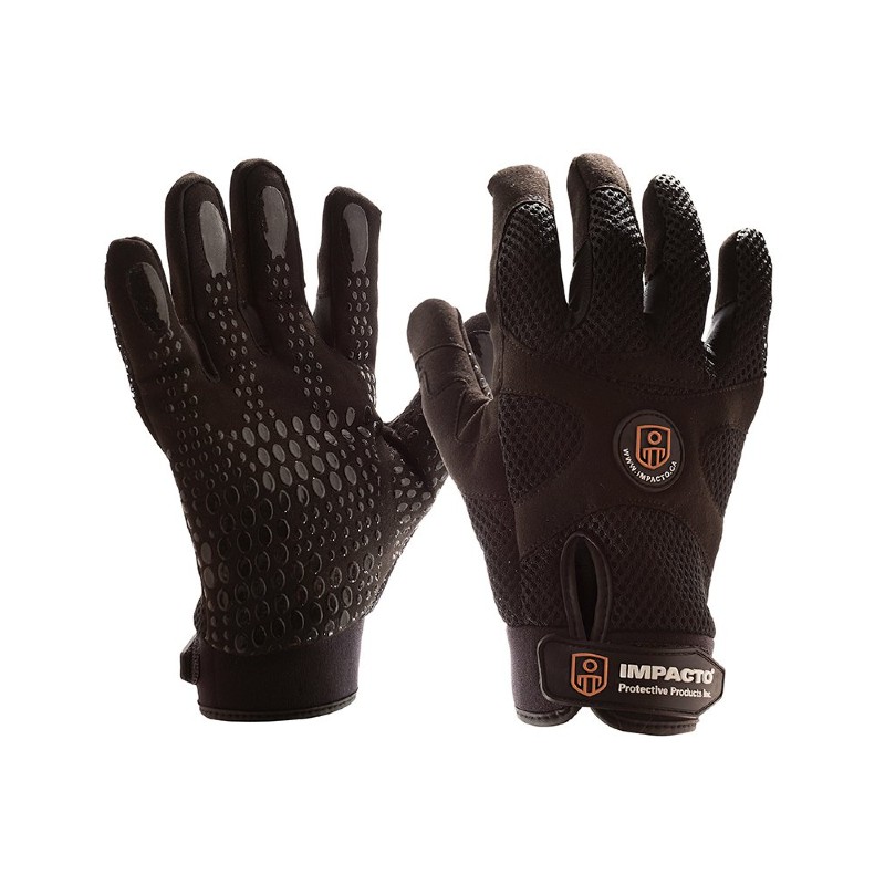 IMPACTO BG408SPR Anti-Vibration Mechanics AIR Glove | Protective Work Gloves For Power Tools - Small Black