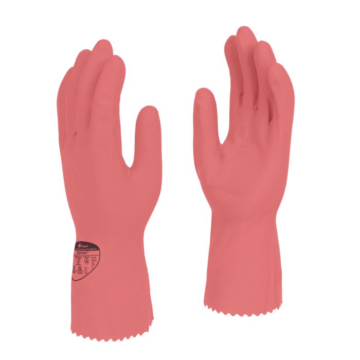 Polyco Optima Rubber Gloves (Pink)