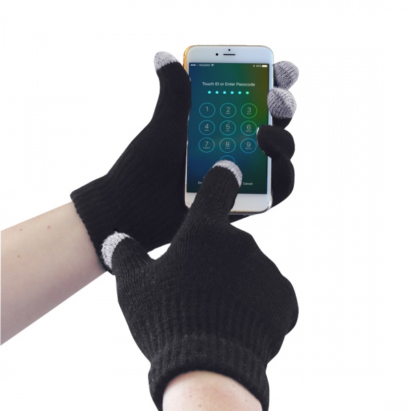Portwest GL16 Black Touchscreen Knit Gloves SafetyGloves.co.uk