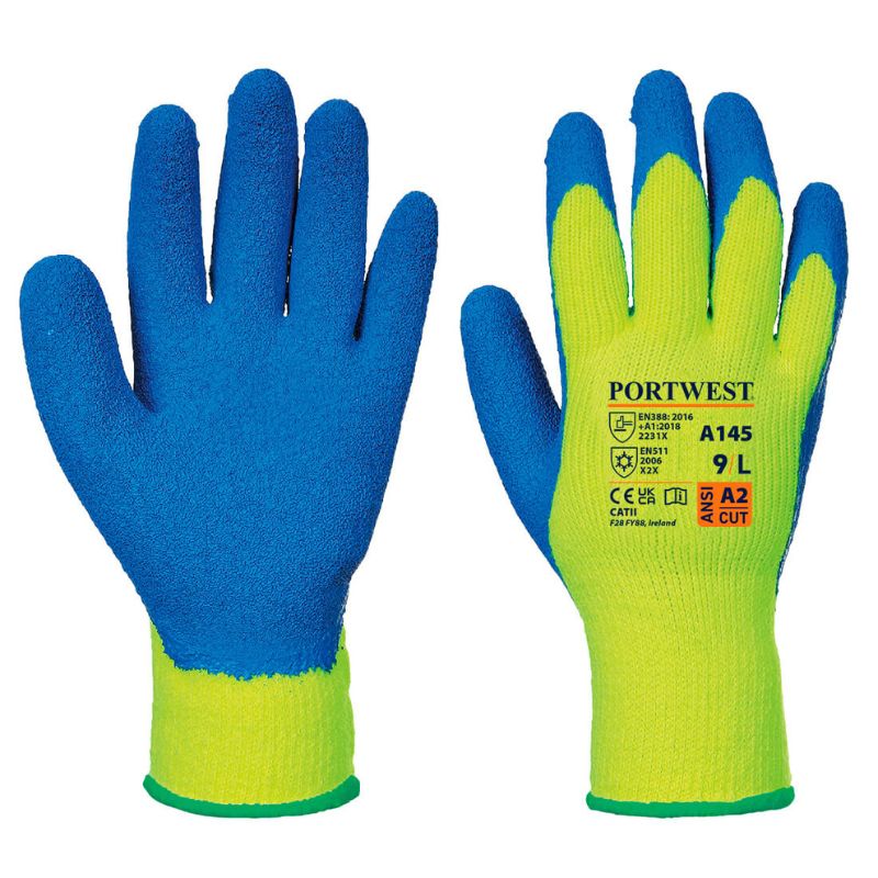 Thermal gloves with grip top