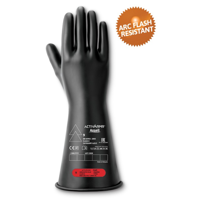 Ansell ActivArmr Class 0 Gloves (Black) SafetyGloves.co.uk