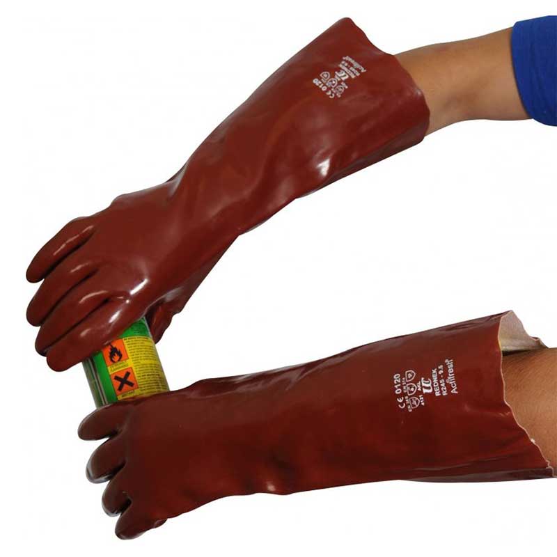UCi Chemical Resistant Red Gauntlet R245 - SafetyGloves.co.uk