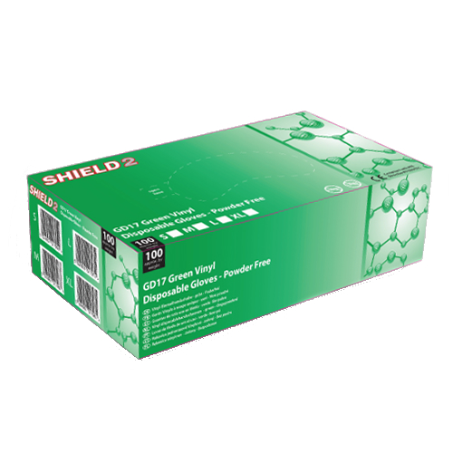 green vinyl gloves