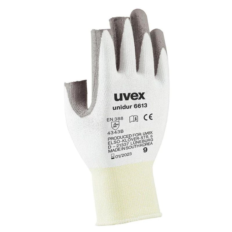 Fingerless safety work gloves top