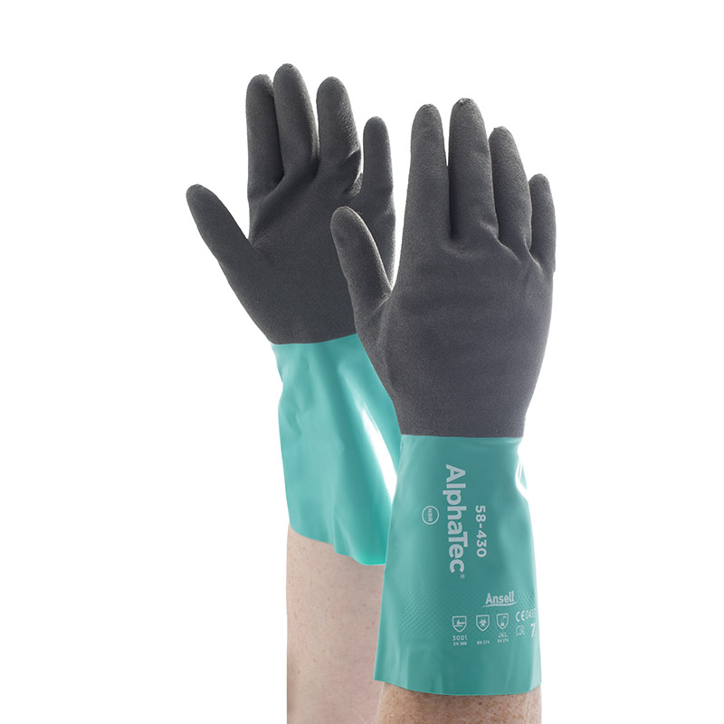 Ansell AlphaTec 58430 Gauntlet Gloves SafetyGloves.co.uk