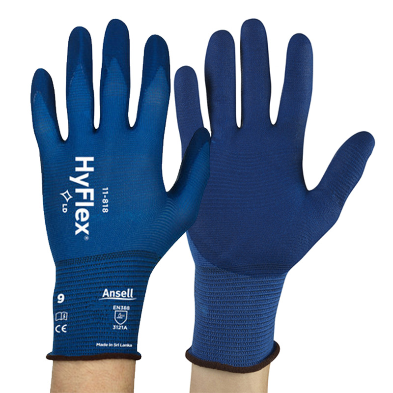 Ansell HyFlex 11818 AbrasionResistant Gloves SafetyGloves.co.uk