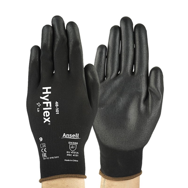 12 Pairs 1 dz Ansell Sensilite Polyurethane Palm Coated Gloves 48-101 Size 10 