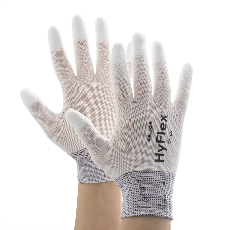 Ansell HyFlex 48105 FingertipCoated Light Application Work Gloves