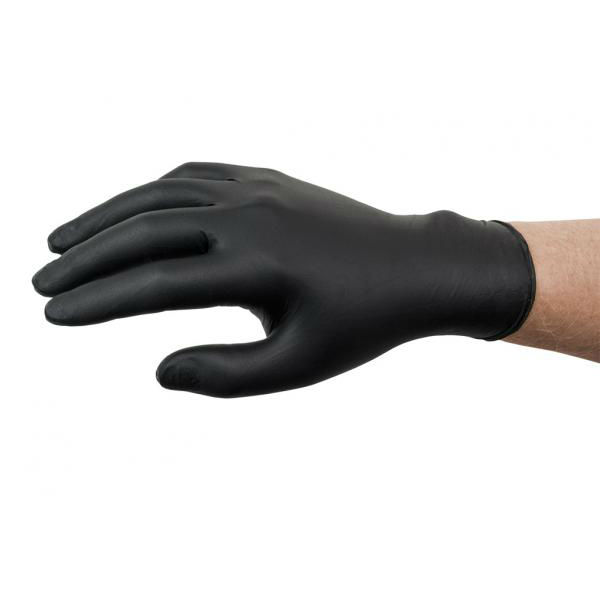 disposable latex gloves black