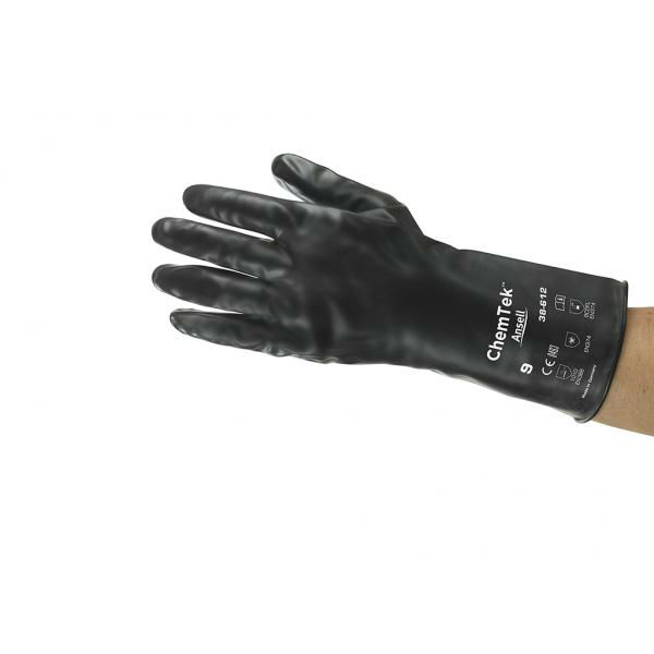 Ansell AlphaTec 38612 Butyl Viton ChemicalResistant Gauntlet Gloves SafetyGloves.co.uk