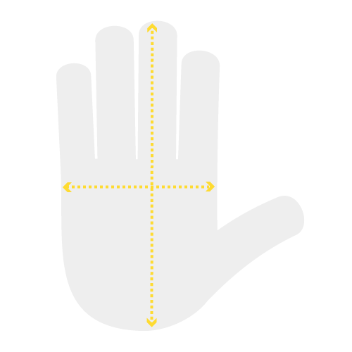 Black Mamba Hand Measurement Chart