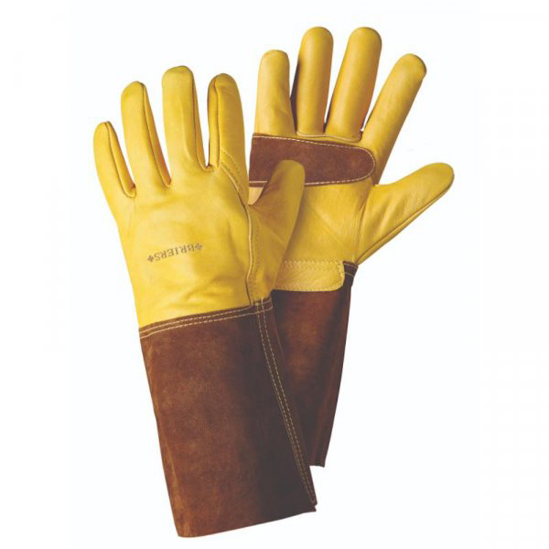 Briers Ultimate Golden Leather Gardening Gauntlets SafetyGloves