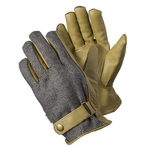 Briers Grey Leather Herringbone Gardening Gloves B7655 Safetygloves Co Uk