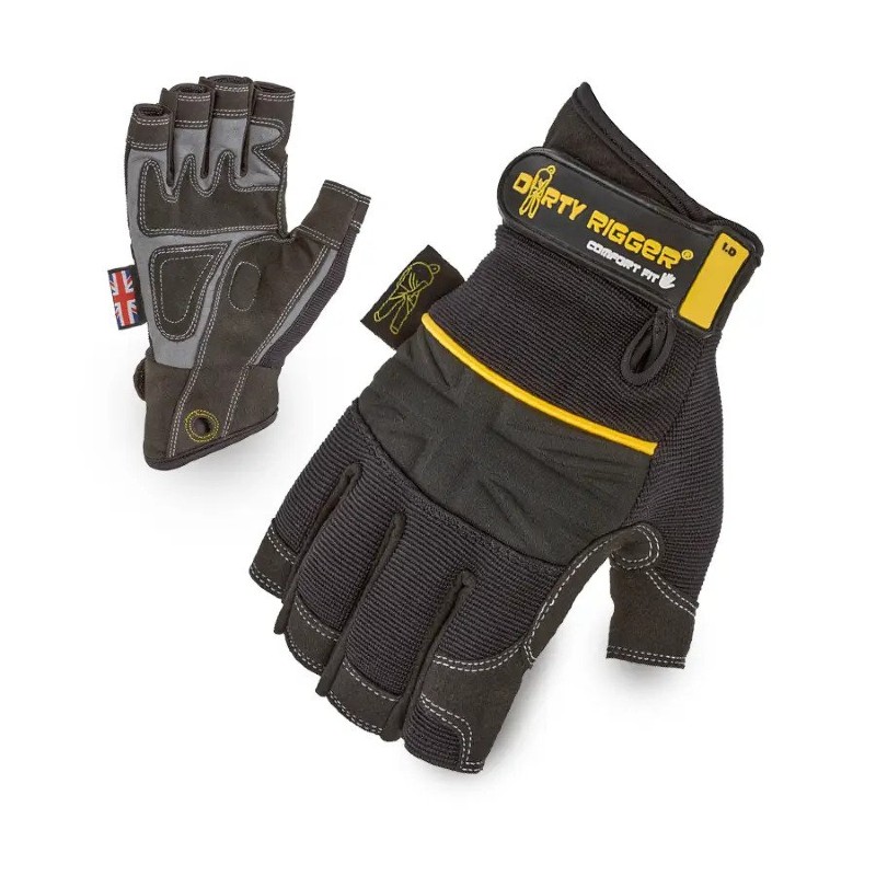 Dirty Rigger Fingerless Gloves DTY-COMFFLS - SafetyGloves.co.uk
