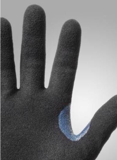 The coating applied to 8805R Gloves absorbs moisture and grease to promote grip strength and stability Premium nitrile coating