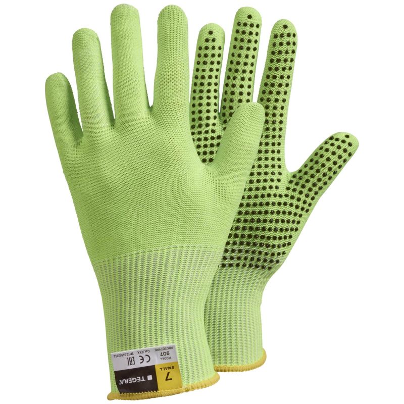 Ejendals Tegera 907 High Visibility Cut Resistant Gloves SafetyGloves