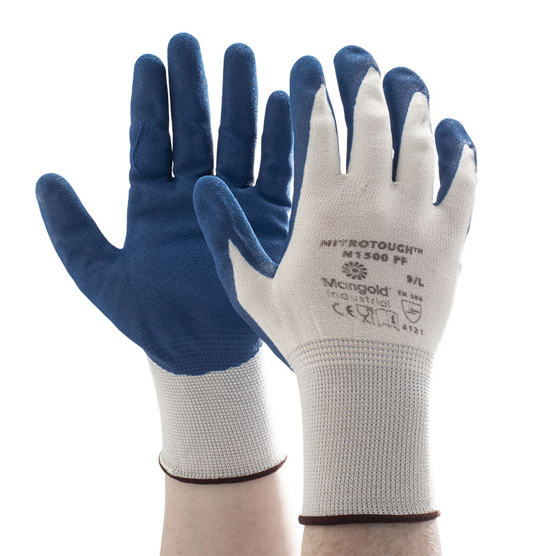 nitrile dipped gloves