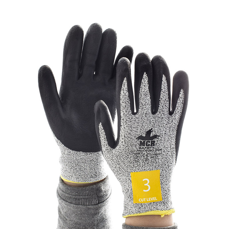 MCR Safety CT1007NF1 Nitrile Foam Cut Pro Palm Coated Safety Gloves