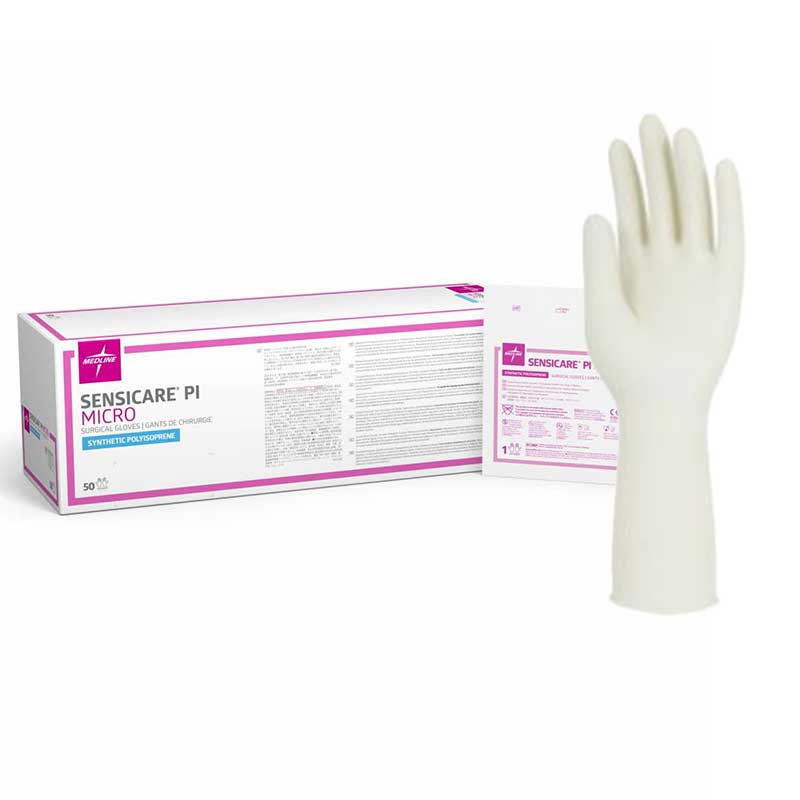 Medline Sensicare PI Micro Powder Free Surgical Gloves MSG96