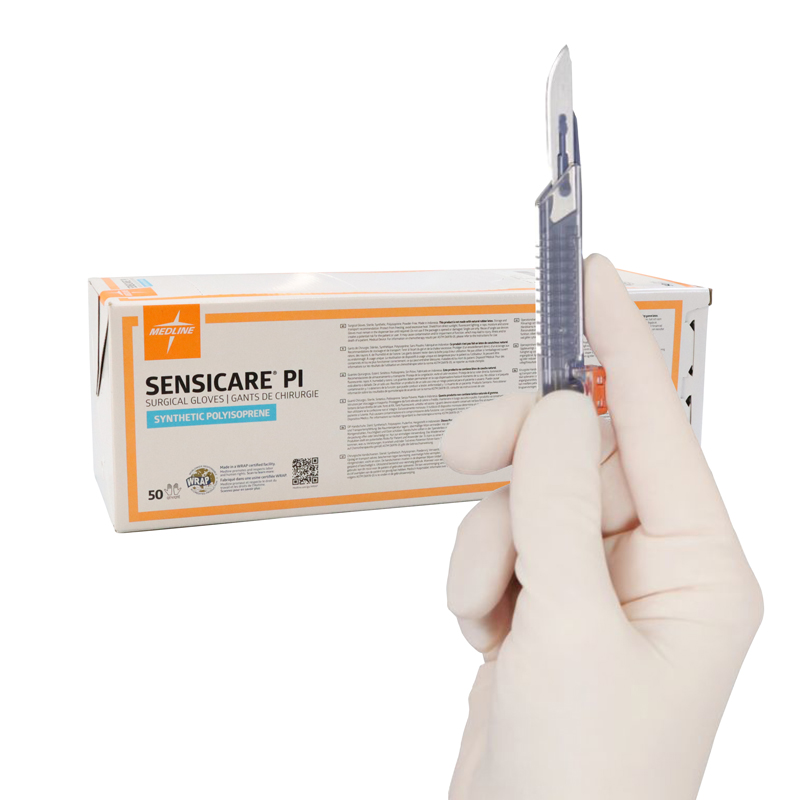Medline Sensicare PI Powder-Free Surgical Gloves MSG90