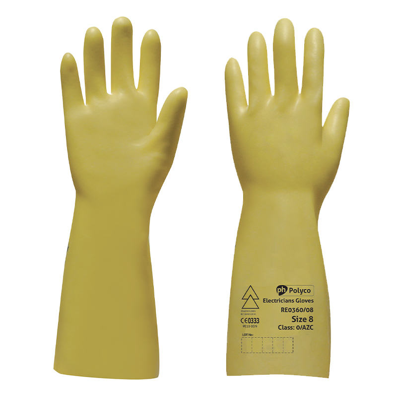 Polyco Electricians Insulating Latex Gloves SafetyGloves.co.uk