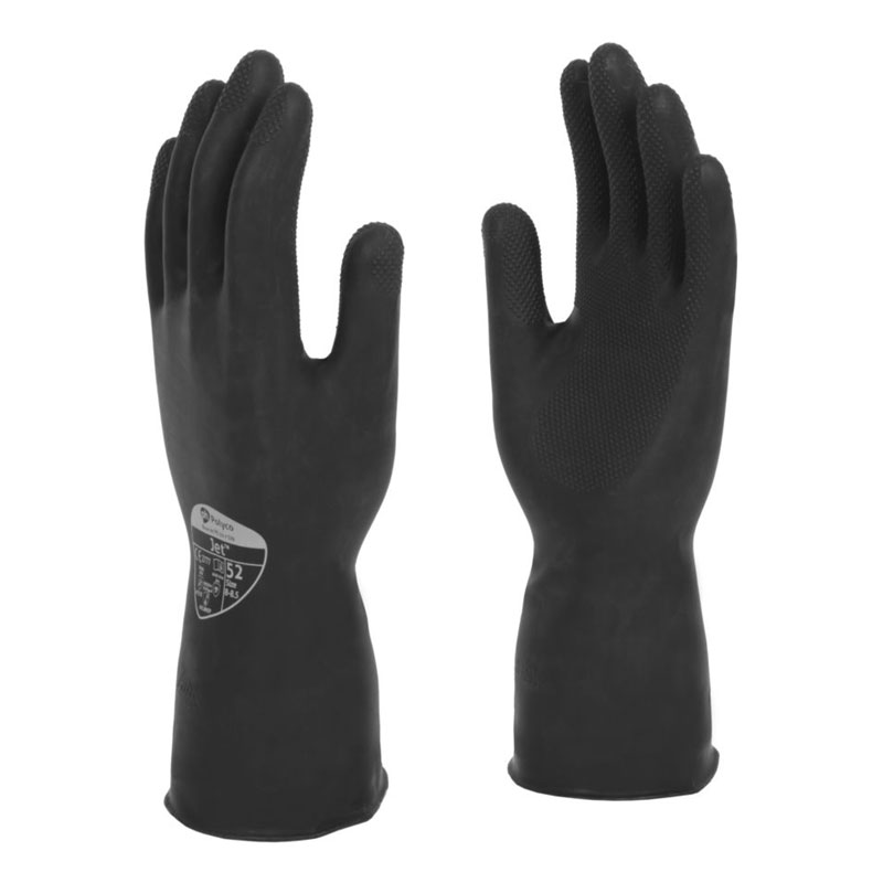 Polyco Black Chemical Resistant Gloves - SafetyGloves.co.uk