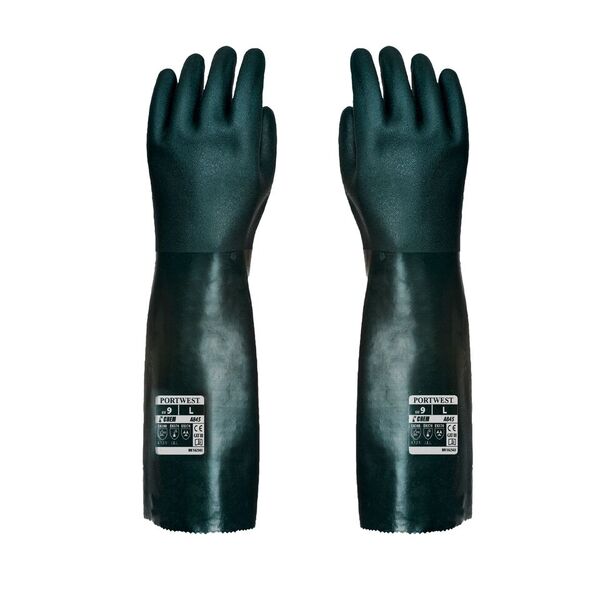 Portwest A845 45cm Chemical PVC Gauntlets - SafetyGloves.co.uk