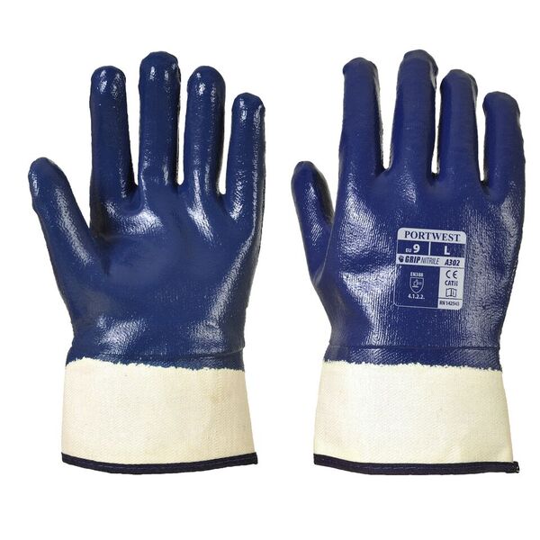 Portwest A302 Nitrile Dipped Gloves SafetyGloves.co.uk