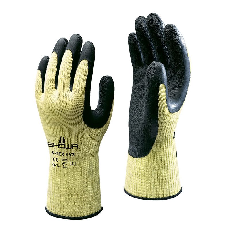 Showa S-Tex KV3 Latex Coated Cut Level 5 Gloves - SafetyGloves.co.uk