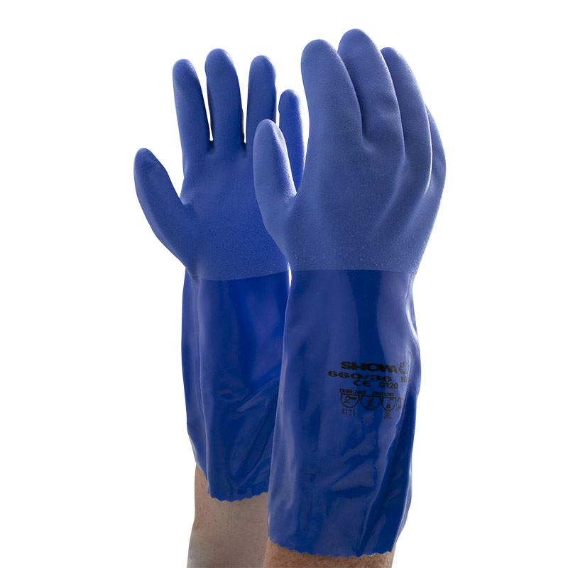 Showa Extra Long 660 Oil Resistant Gloves - SafetyGloves.co.uk