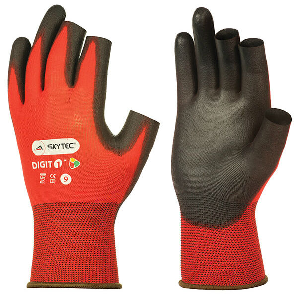 fingerless construction gloves