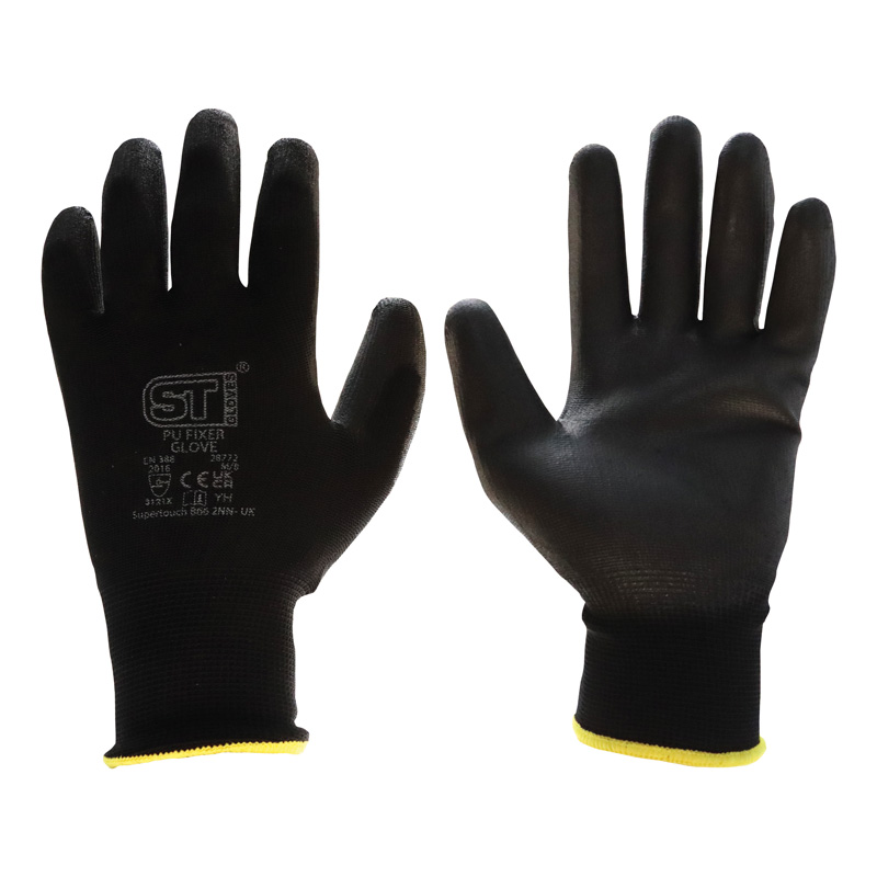 Supertouch 2877 Electron Gloves (Black) - SafetyGloves.co.uk