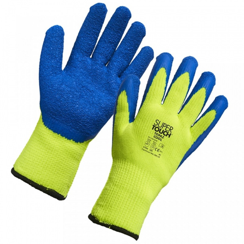 Warm Latex Grip 1 Handling Work wear Topaz Ice Gloves Size 10 