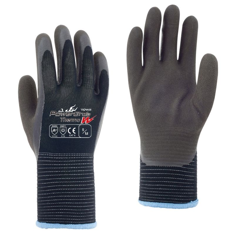 Towa PowerGrab Thermo W TOW348 TwoLayer ThermalLined Gloves SafetyGloves.co.uk