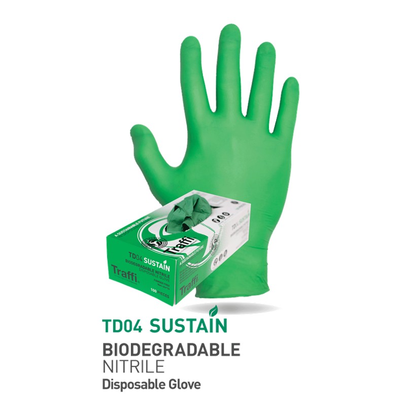 Traffi TD04 Sustainable Disposable Gloves SafetyGloves.co.uk