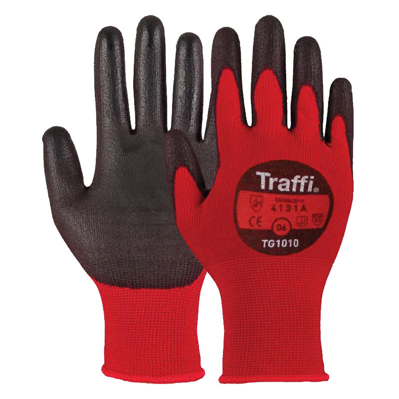 classic cut 1 tg1010 größe large - 9 rot traffiglove handschuhe ve = 1, 5, 10 