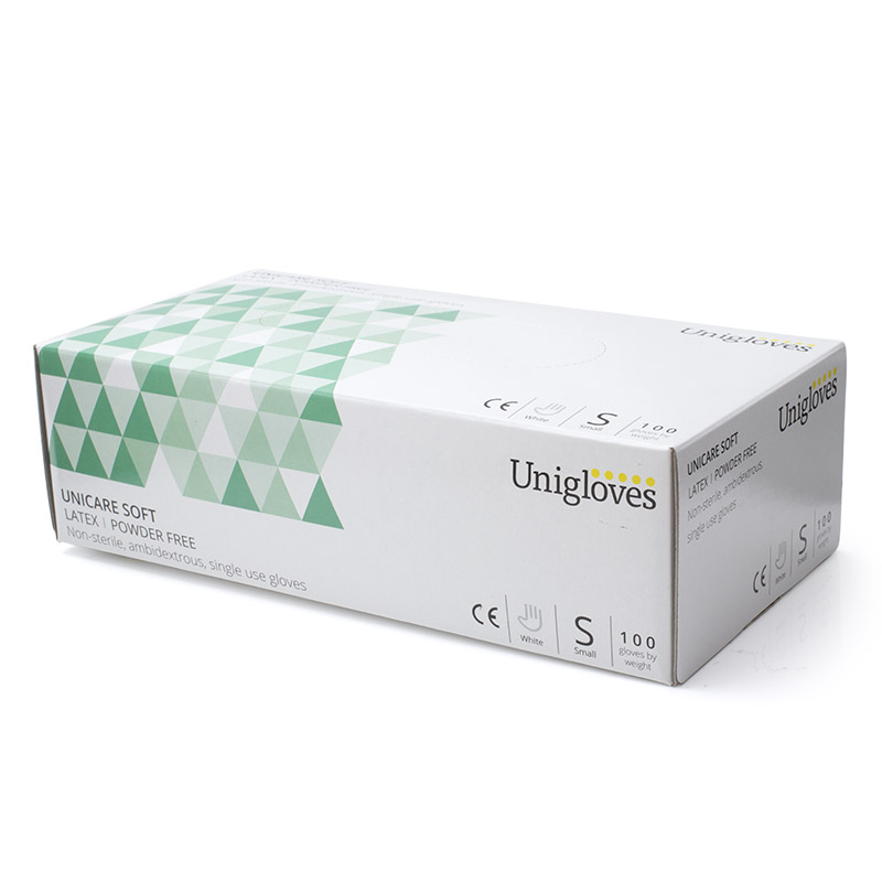 Unicare PowderFree Latex Examination Gloves GS001 SafetyGloves.co.uk