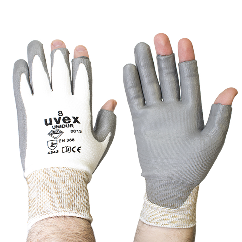 UNIDUR 6613 PU Coated 3 Finger Gloves Cut Resistant EN 388 SIZE 7/9/10/11 UVEX 