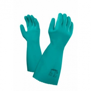 gloves marigold resistant chemical nitrile gauntlet industrial ansell gauntlets safetygloves