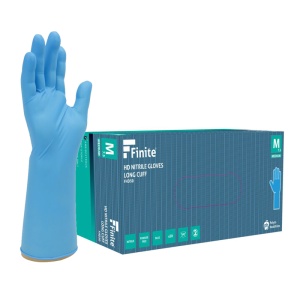 Bodyguards GL895 Blue Nitrile Disposable Gloves – Powdered, Large, 1000 Gloves (10 Boxes)