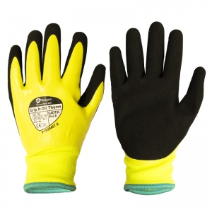 Polyco Grip It Oil Therm Hi-Vis Waterproof Thermal Winter Gloves GIOTH